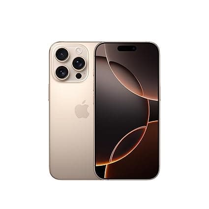 iPhone 16 Pro 256 GB: 5G Mobile Phone with Camera Control, 4K 120 fps Dolby Vision and a Huge Leap in Battery Life. Works with AirPods; Desert Titanium